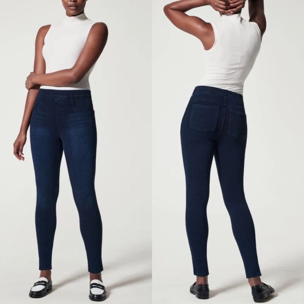 Spanx Jean-ish ankle leggings jeggings twilight rinse regular length size medium
